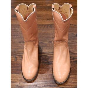Justin Peach Ropers Cowboy Western Boots Women's Size 7 1/2 C
